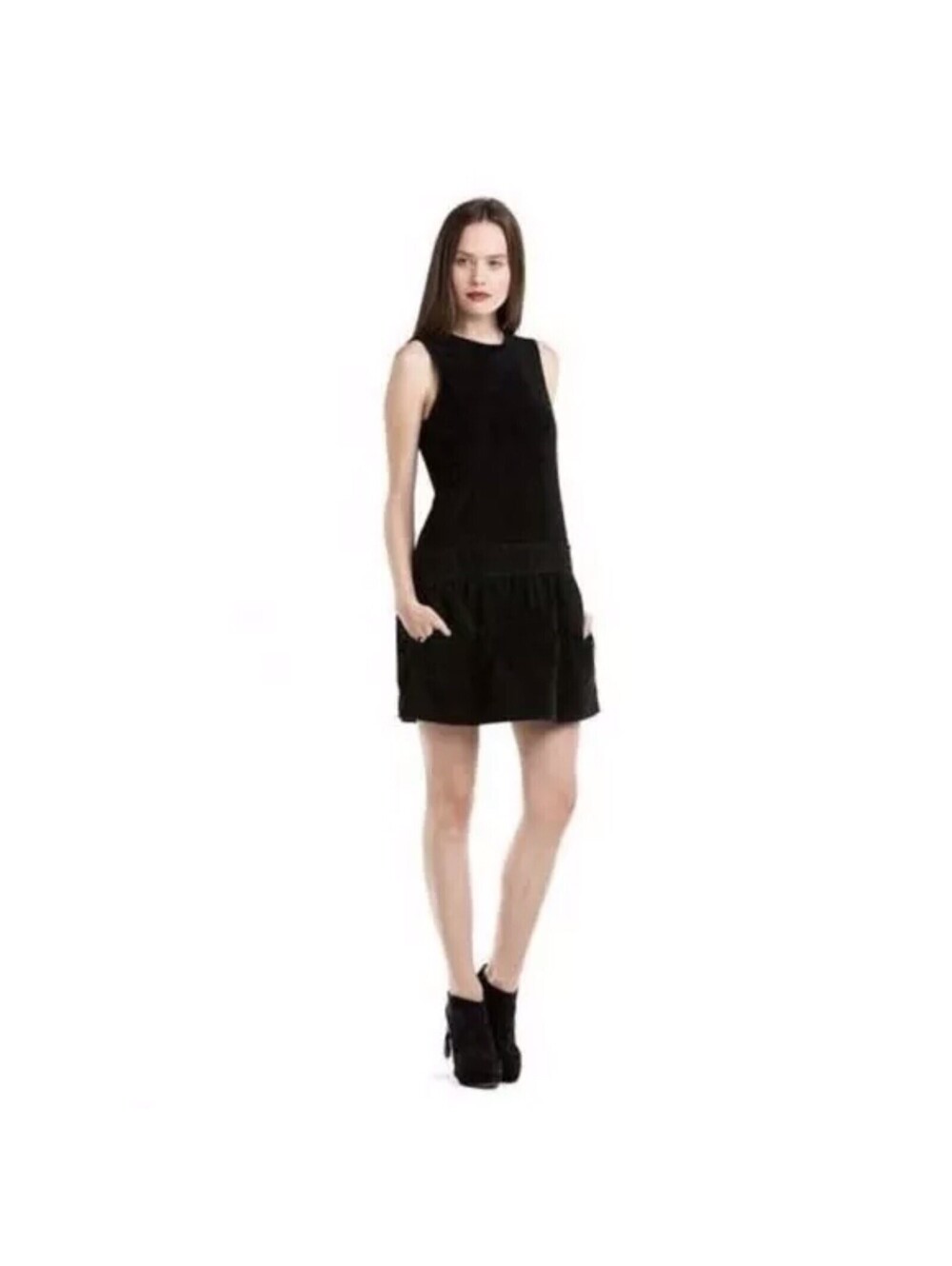 Theory Black Effia Textured Short Cocktail Dress 6